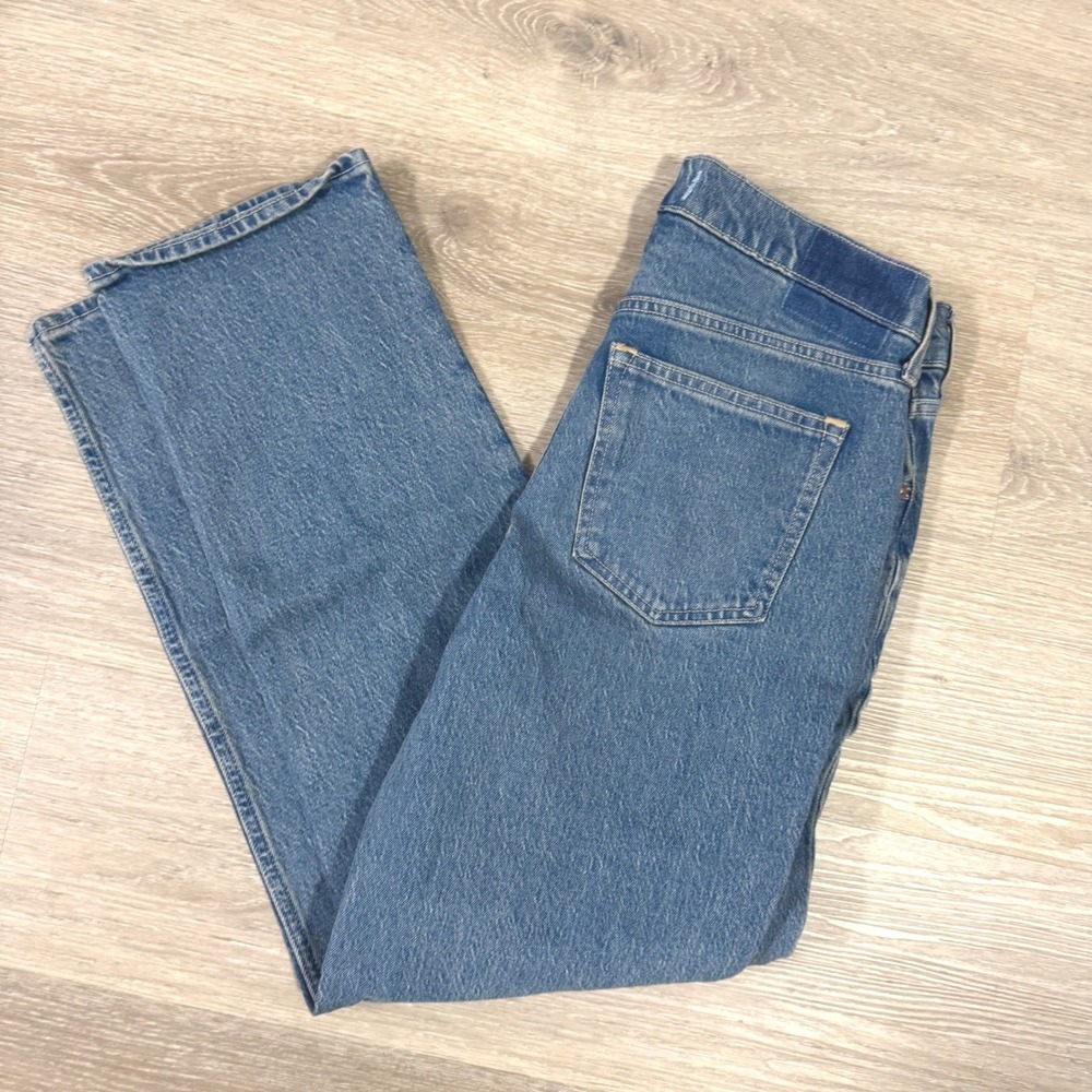 Abercrombie & Fitch Jeans Womens 26 Blue Mid Rise 90s Straight Leg Short Length